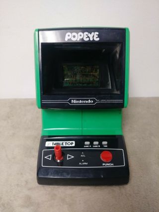 Nintendo Popeye Tabletop Game And Watch Arcade - Rare