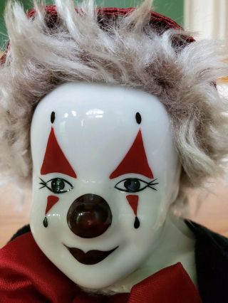 Vintage Porcelain Clown Doll Hand Painted Doll rare 3