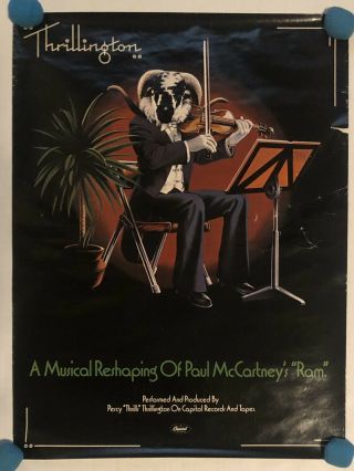 Rare 1977 Paul Mccartney " Thrillington " (ram) Lp Album Promo Poster