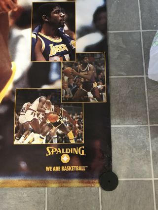 Rare Spalding Magic Johnson Promo Poster with Los Angles Lakers 3