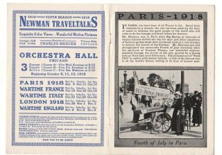 Rare 1918 Newman Traveltalks Brochure 
