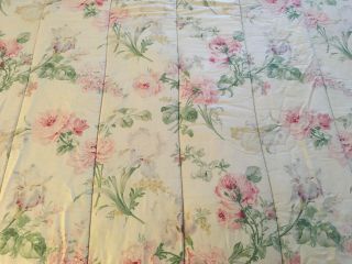 Rare Ralph Lauren Therese King Comforter Sateen Pink Roses Blue Label Cottage