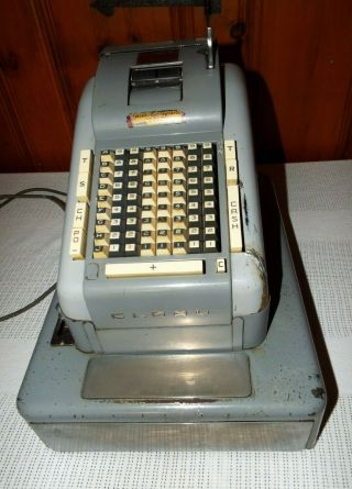 RARE 1950 ' s CLARY ELECTRIC MACHINE CASH REGISTER MODEL 303 WITH KEY 2