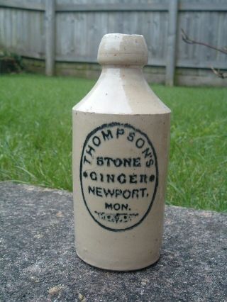 Rare Thompson`s Newport Stone Ginger Beer Bottle Monmouthshire Welsh.