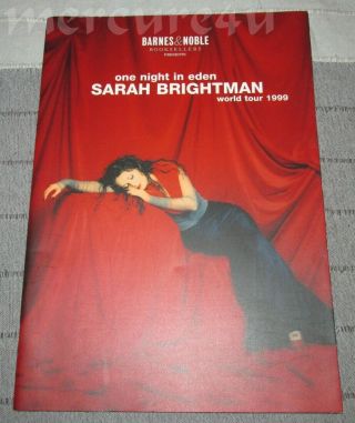 Rare One Night In Eden World Tour Book Program Programme 1999 Sarah Brightman