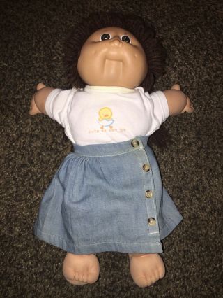 Vintage 1982 Cabbage Patch Kids Brown Hair Caucasian Girl Doll 16”