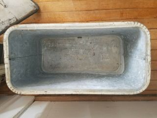 Antique Vintage 7 Up Cooler Ice Box Metal W/ Handle W/ Tray W/ Drain Cap