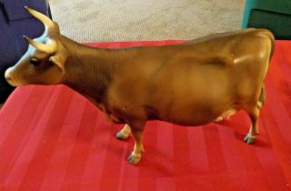 Vintage Rare Early 1970s Breyer Brown Swiss Cow Figurine