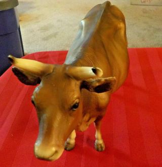 Vintage Rare Early 1970s BREYER Brown Swiss Cow Figurine 2