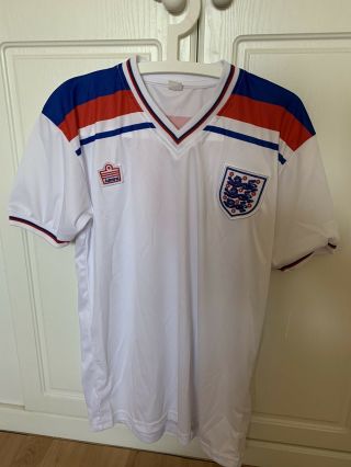 Very Rare England Football Shirt 1982 Admiral World Cup Three Lions M Mens Home