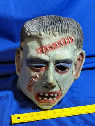 Vintage Rubber Halloween Mask Horror Monster Frankenstein 70s - 80s Rare