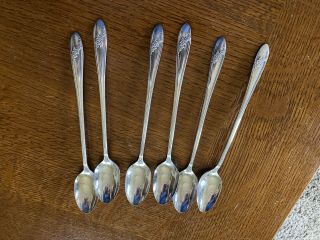 Vintage Oneida Tudor Plate Community Queen Bess Ii (6) Malt Spoons