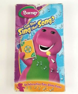 Barney - Can You Sing That Song?,  Vhs Tape (rare)