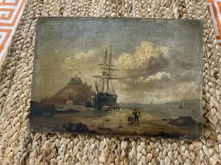 Antique Oil Painting Of Mount’s Bay Cornwall