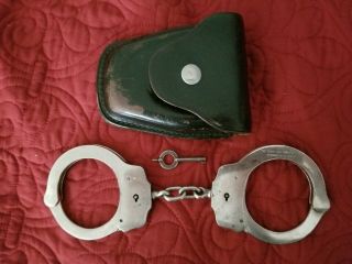 Vintage Model 4 Peerless Handcuffs Very Rare S/n 298352,  Jay - Pee Case & Key