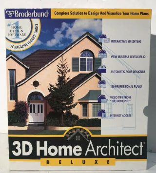 Rare Broderbund 3d Home Architect Deluxe Design Software