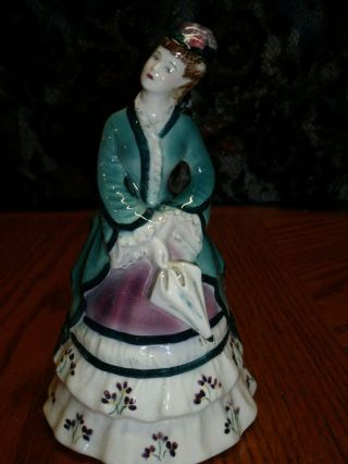 Vintage Victorian Goldscheider Porcelain Lady Figurine Signed Peggy Porcher