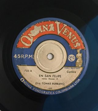 Orquesta De Tomas Burbano La Espina / En San Felipe Very Rare Color Vinyl