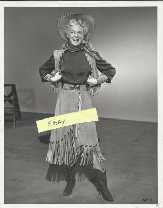 Betty Hutton Portrait Vintage 10x8 V Rare Annie Get Your Gun Costume Test