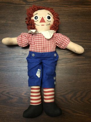 Vintage Raggedy Andy 16 " Doll By Knickerbocker Toy Company