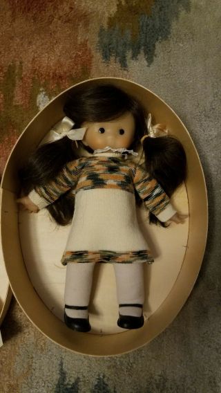 Vintage Cr Club Vinyl Doll In Wood Box Campagnie Du Jouet French