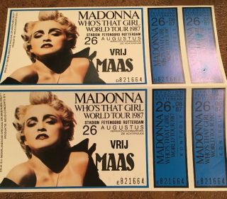 1987 Madonna Concert Ticket Who 