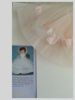 HTF VINTAGE VOGUE JILL Pink Bouffant Tulle Gown 3280 Circa 1959 2