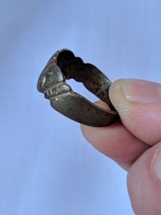 Ancient Antique Roman Bronze Ring Artifact Very Old Legionary Extremely Rare