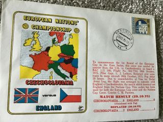 Rare Football First Day Cover European Nations Champs England V Czechoslovakia