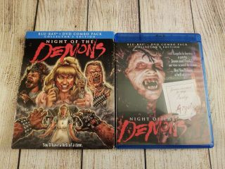 Night Of The Demons (blu - Ray,  Dvd,  Collectors) W/ Rare Slipcover.  Scream Factory