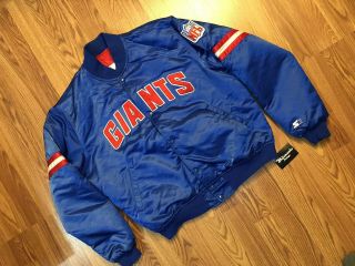 Rare 80s Starter Pro Line York Giants Satin Jacket Men’s Sz L Nfl Vintage
