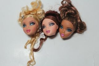 Barbie My Scene Kennedy,  Chelsea,  Madison Doll Heads Fashion Week Ultra Rare