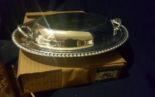 Vintage Wm Rogers Silver Plated Oval Covered Vegetable Dish W Lid 0812