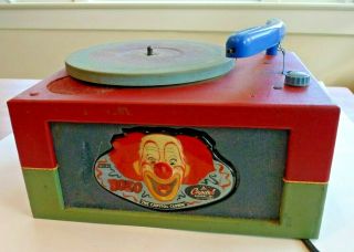 Rare Vintage 1950s Bozo The Clown Record Player From Capital Records Company C25
