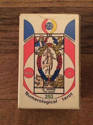 Rare Vintage 1986 Numerological Tarot Card Deck & Booklet - Richard Bennett
