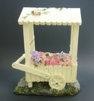 Rare Vintage Yankee Candle Flower Cart Wagon Wax Tart Burner Tea Light