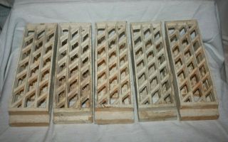 5 Vintage Ceramic Heater Radiant Brick Inserts Approx.  8 " X 2.  5 " X 2.  5 " Grates