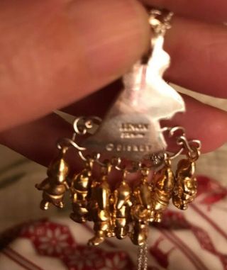 Lenox Snow white 7 Dwarves Sterling Silver Necklace Disney Rare CHRISTMAS GIFT 2