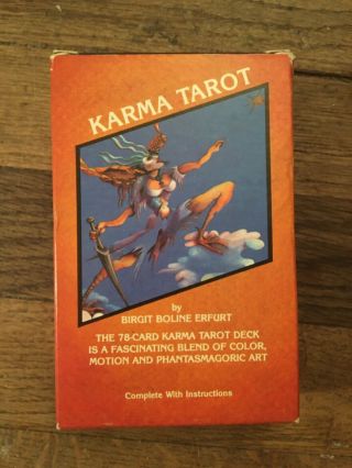 Rare Vintage 1983 Karma Tarot Card Deck & Booklet - Birgit Boline Erfurt