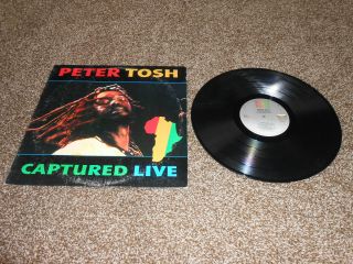 Vintage Vinyl Lp / Record Albums - Peter Tosh - Captured Live - Rare