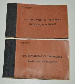1964 Department Of The Interior National Park Service Firefighter Note Pads Rare