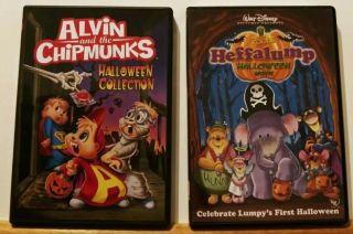 Rare Oop Halloween Lot;alvin And The Chipmunks/heffalump Halloween (2 - Dvd) Vg