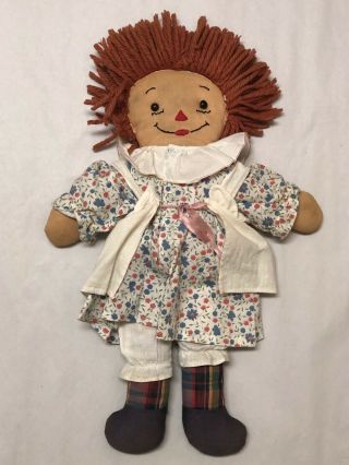 Rare Vintage Raggedy Ann Dual Sided/faced Doll 16”