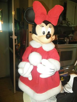 Vintage Disney Minnie Mouse Animated Christmas Figures Rare Decorations