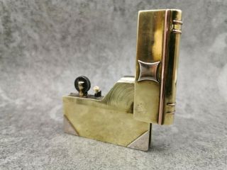 Rare 1914 - 18 Petrol Lighter Brass Book Ww1 Trench Art Feuerzeug Briquet Mechero