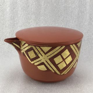 M71 Vintage Japanese Wood Lacquer Gold Makie Tea Pot Pourer/ Sake Pot