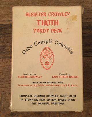 Rare Vintage 1986 Aleister Crowley Thoth Tarot Complete 78 Card Deck & Booklet