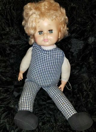 Vintage 1974 Sweet Talking Huggable Goldberger Eegee Doll Baby Needs A Home