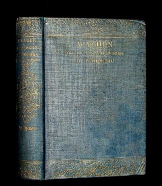 1886 Rare Victorian Book - Walden By Henry David Thoreau