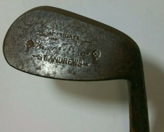 2 Antique Wooden Hickory St.  Andrews Wright & Ditson Mashie & Niblic Golf Clubs